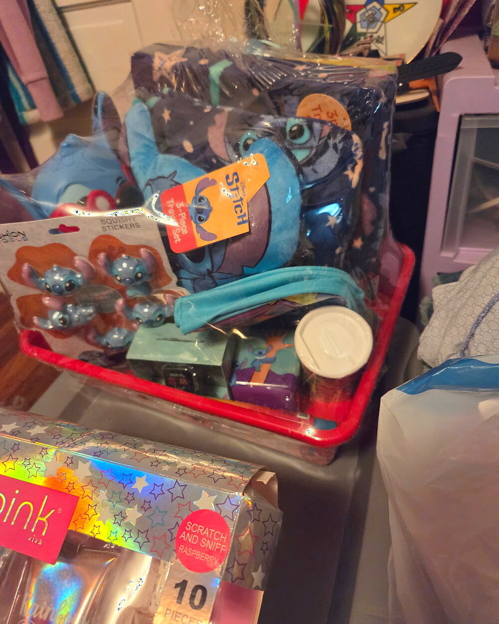 The basket starts to fill